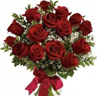 15 red roses with greenery | Flower Delivery Tolyatti